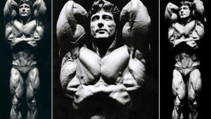Vacuums pose Frank Zane